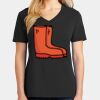 Ladies Core Cotton V-Neck Tee Thumbnail